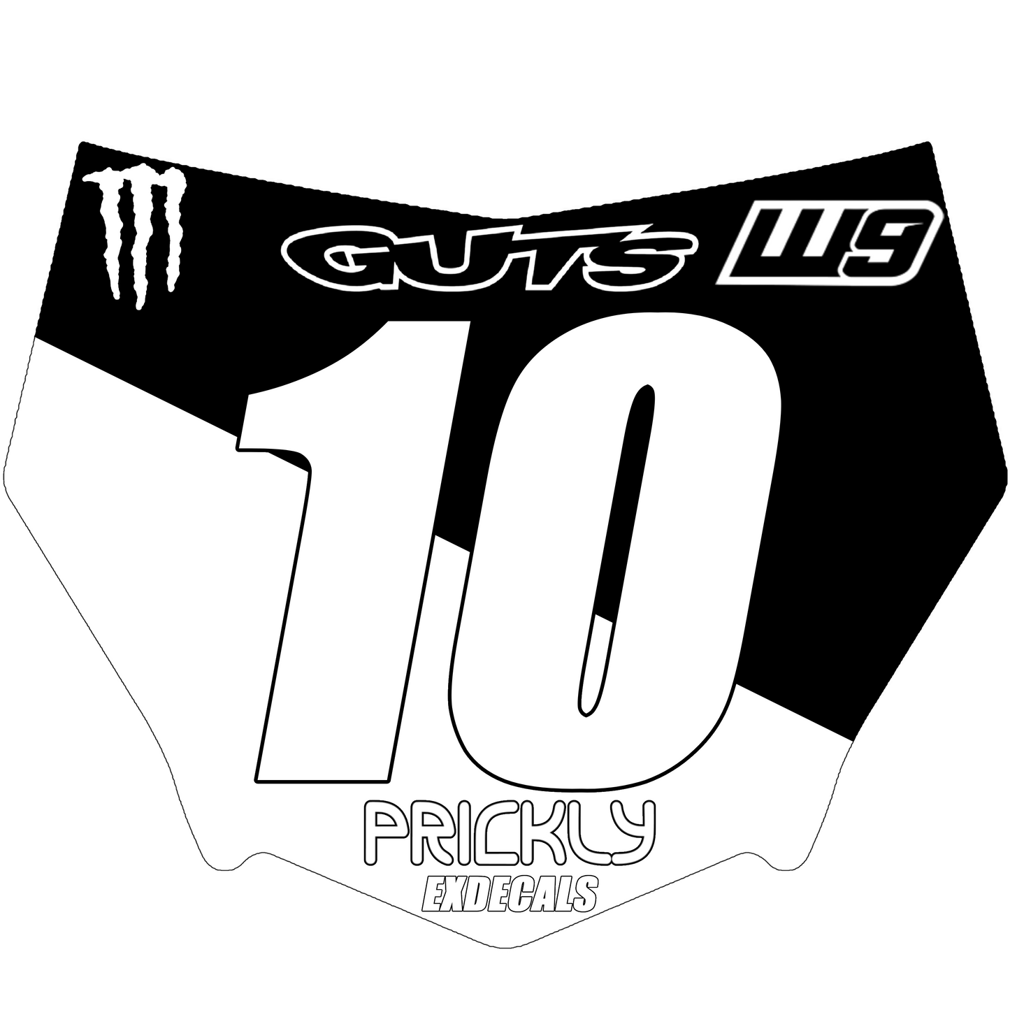 Motocutz plate decal