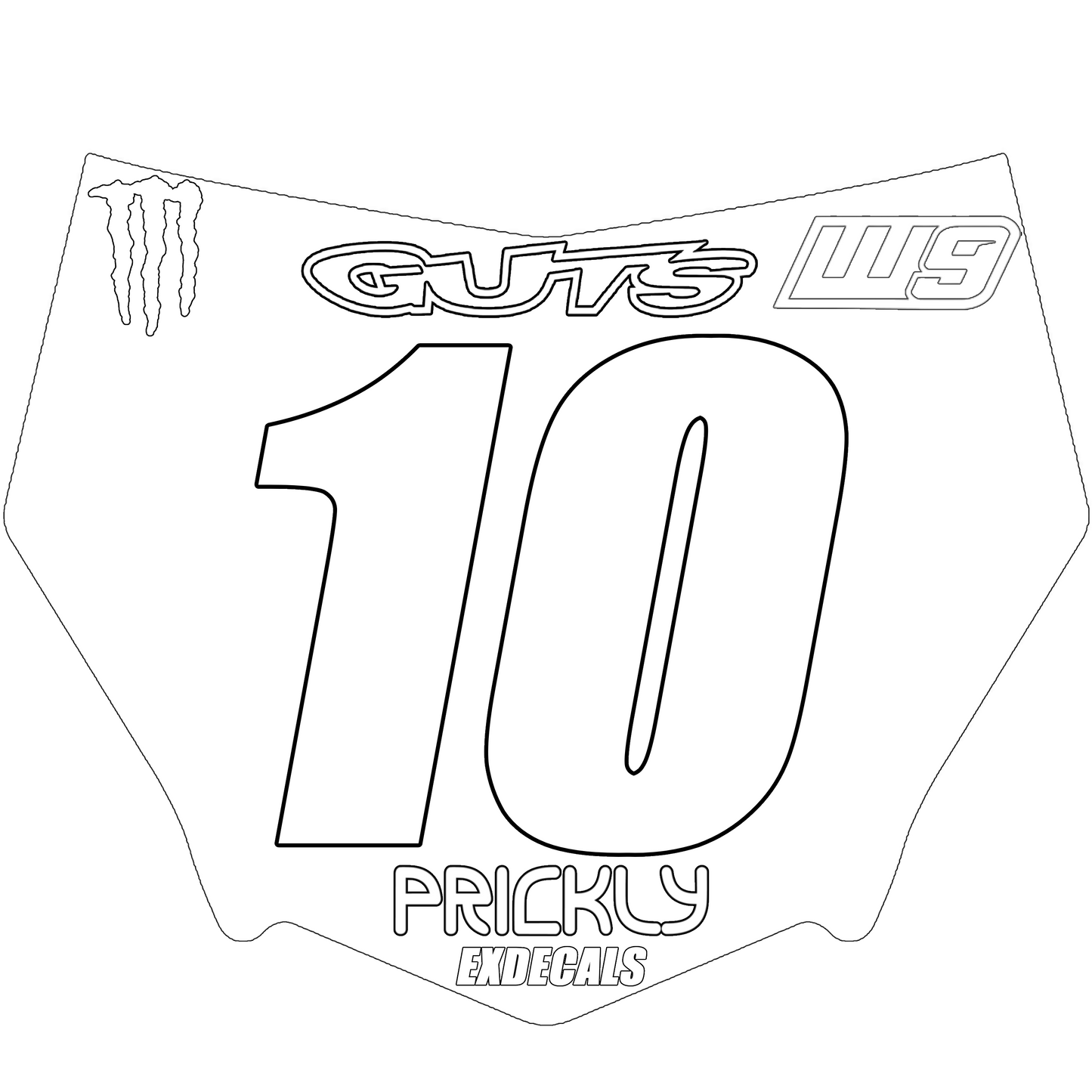 Motocutz plate decal